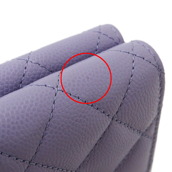 CHANEL Purple Caviar Leather Wallet - Picture 10 of 12